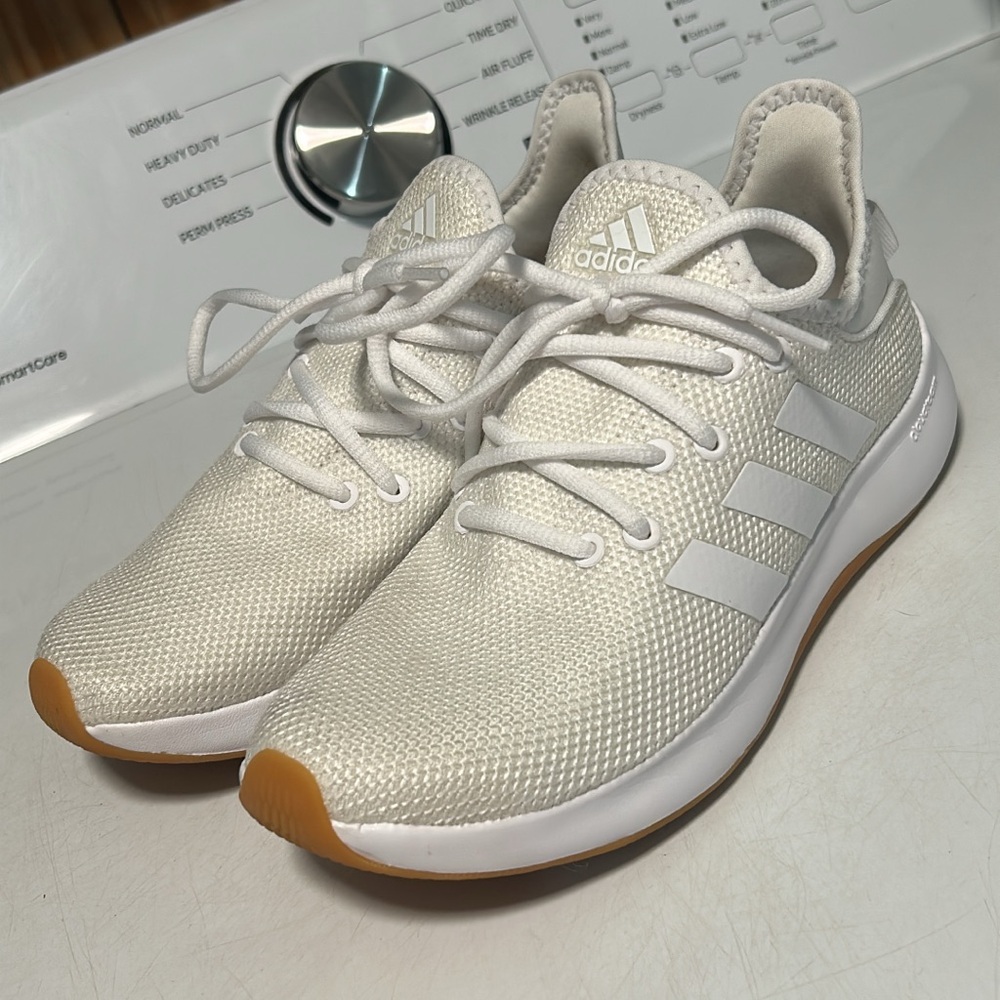 Adidas Cream Sneakers with Tan Sole